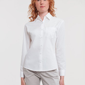 Ladies' Long Sleeve Classic Pure Cotton Poplin Shirt