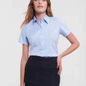 Ladies' Short Sleeve Tailored Herringbone Shirt
