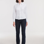 Ladies' Long Sleeve Fitted Polycotton Poplin Shirt