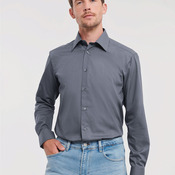 Men's Long Sleeve Tailored Polycotton Poplin Shirt