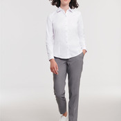 Ladies' Long Sleeve Tailored Herringbone Shirt